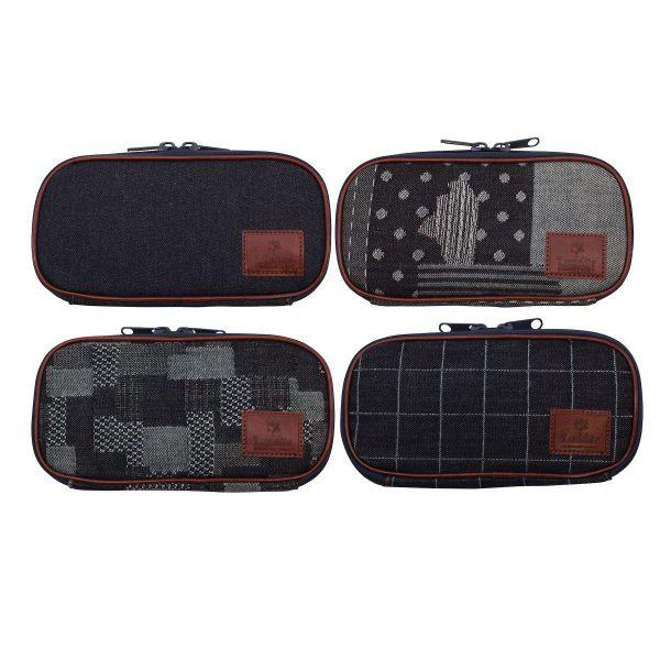 デニム ラウンドジップ ペンケース 筆箱 LDD-RZP-100 : 文具・文房具の