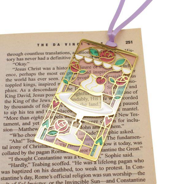 ステンドグラス風 ブックマーク ねこ文具 しおり おしゃれ CH16 : 文具