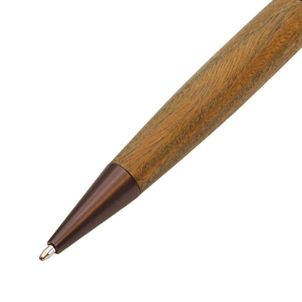 ウィスパー 油性 木軸 ボールペン 1.0mm 回転式 緑檀木(ヴェラウッド)  WPBPVW｜kdmbz｜02