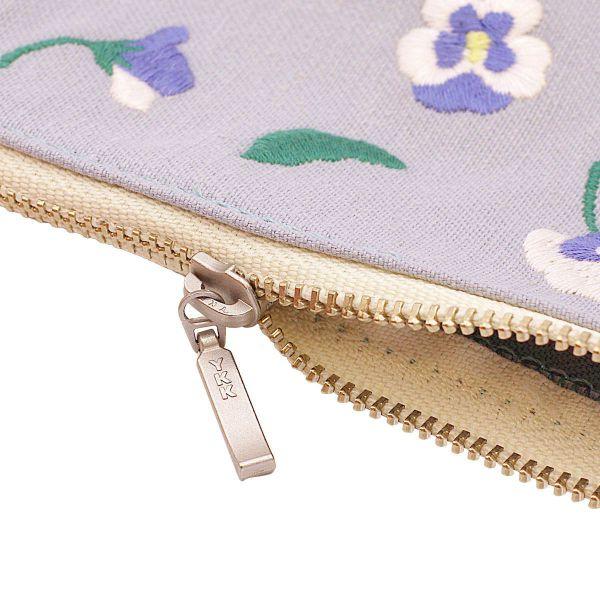 ポジー ペンケース ミント 筆箱 花柄 刺繍 501144 281 : 文具・文房具