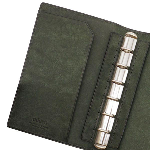 LOAPADコードバン ミニ6 KAKUSHI 13mm システム手帳 グリーンオリーブ 日本製 101-8の画像