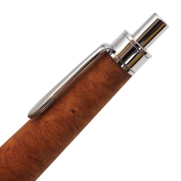 木軸 シャープペンシル 0.5mm 花梨瘤杢 KIKI-M015 : 文具