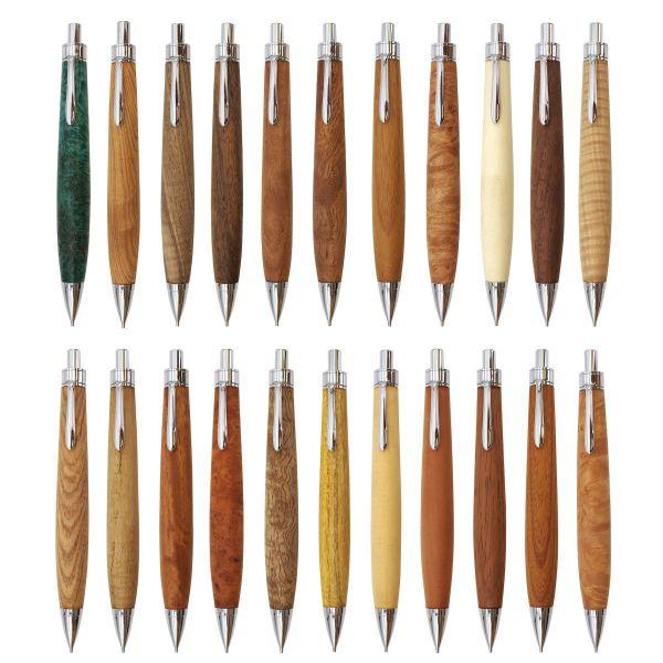 木軸 シャープペンシル 0.5mm 花梨瘤杢 KIKI-M015 : 文具・文房具のKDM