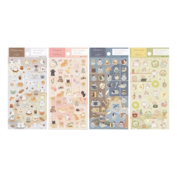 透明シール 大 チル ミニアニマルステッカー モモンガ かわいい 動物