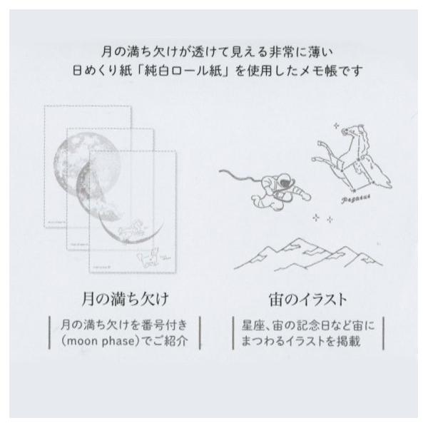 宙(そら)のステーショナリー 宙のメモ 三日月 星座 宙の記念日 宇宙