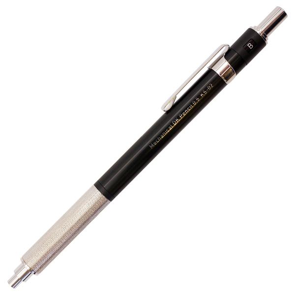 筆記具 SKY ダブルノック シャープペンシル 0.5mm ブラック KS-02-BK : 文具