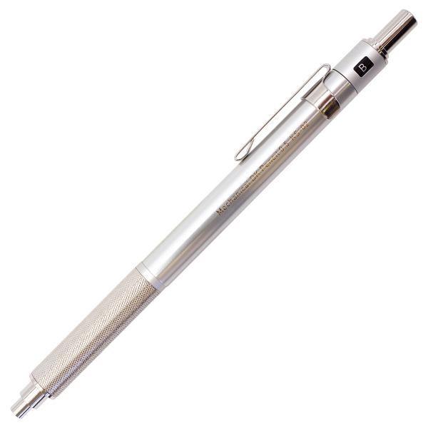 ダブルノック シャープペンシル 0.5mm シルバー KS-02-SV : 文具
