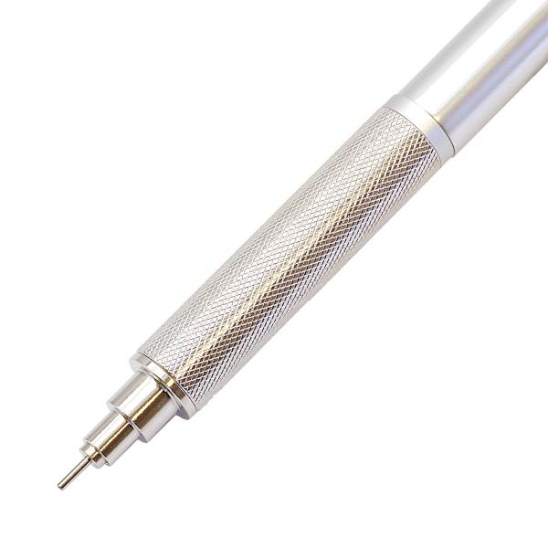 ダブルノック シャープペンシル 0.5mm シルバー KS-02-SV : 文具