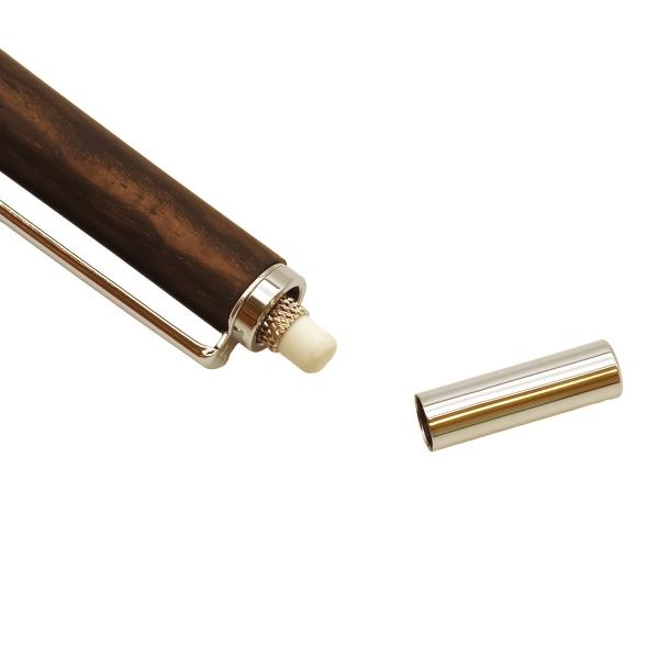 Shape 木軸シャープペンシル ノック式 0.5mm 黒柿 ギフト SS1520