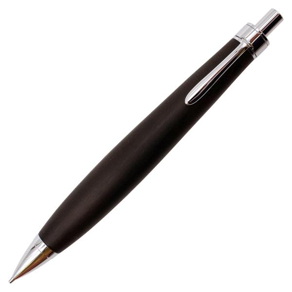 木軸 シャープペンシル 0.5mm 黒柿/クロガキ KIKI-M085 : 文具・文房具