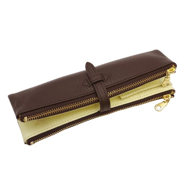 KDMオリジナル ルポ2/セカンド 本革 ペンケース ダークブラウン(GRACE