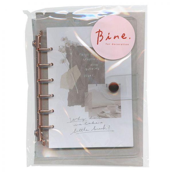 要在庫確認/ロルバイン/Bine A6 クリアバインダー 【ピンクゴールド】 Bine/バイン A6 クリアバインダー ピンクゴールド 57987 : 文具