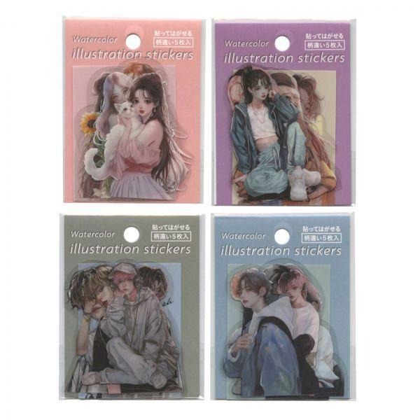 ステッカーセット シール 男の子B コラージュ素材 デコレーション 韓国