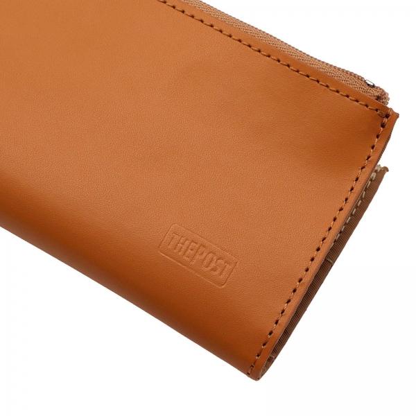 THE POST サステナブルレザー ベンディペンケース キャメル LDSL-BNPN