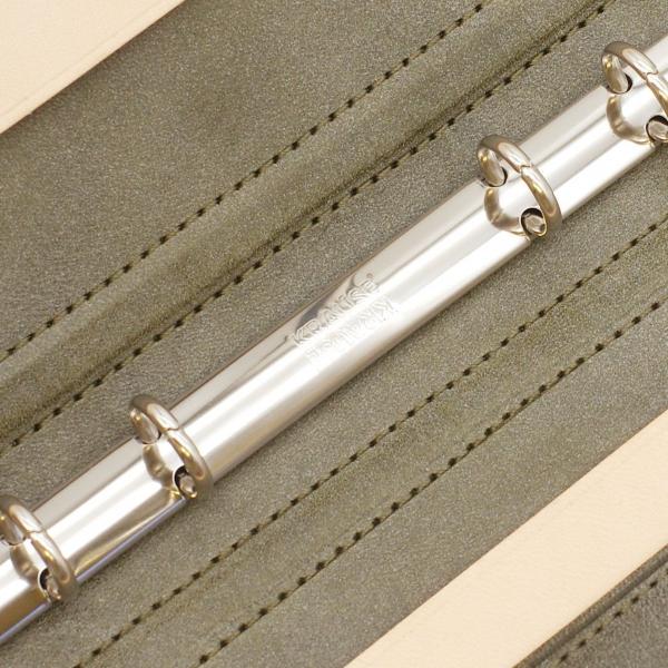 N/PEARCE エヌピアス ナローサイズ 11mm グリーン 本革製 システム手帳 12281950の画像