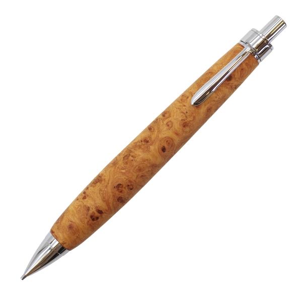 木軸 シャープペンシル 0.5mm 花梨瘤(アフゼリア) KIKI-M092 : 文具