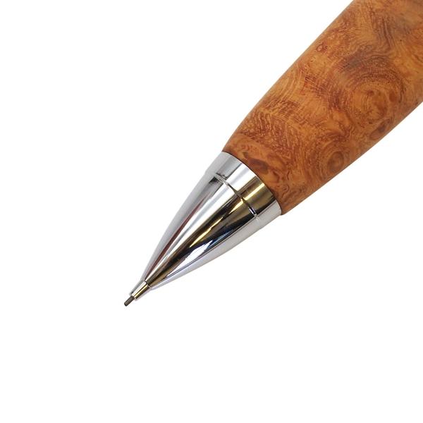 木軸 シャープペンシル 0.5mm 花梨瘤(アフゼリア) KIKI-M092 : 文具