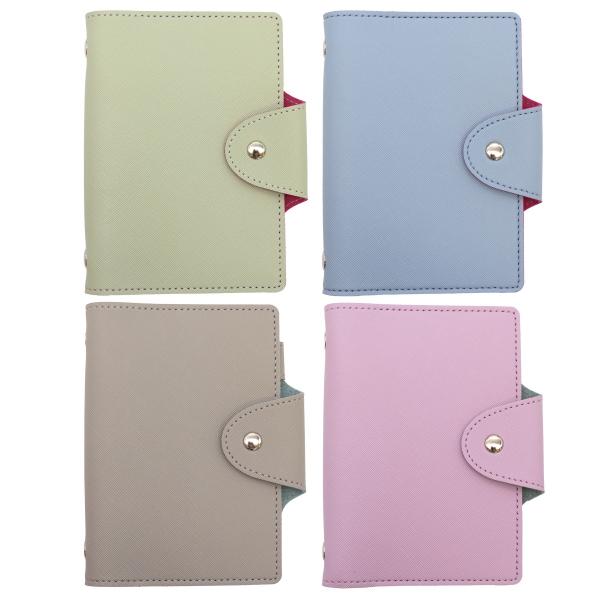 ミニ6 システム手帳 カジュアル リフィル ファイルポケット ブルー