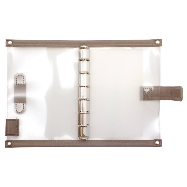 LETS STATIONERY GOODS クリアシステム手帳 ミニ6 mostro/グレージュ