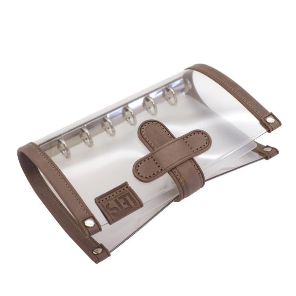 LETS STATIONERY GOODS クリアシステム手帳 ミニ6 mostro/グレージュ