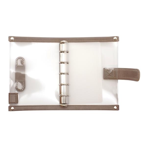 LETS STATIONERY GOODS クリアシステム手帳 ミニ5 mostro/グレージュ