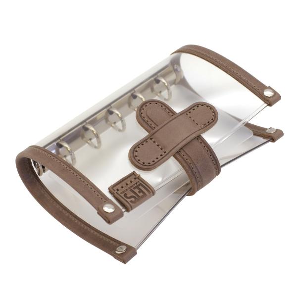 LETS STATIONERY GOODS クリアシステム手帳 ミニ5グレージュ LETS STATIONERY GOODS クリアシステム手帳 ミニ5 mostro