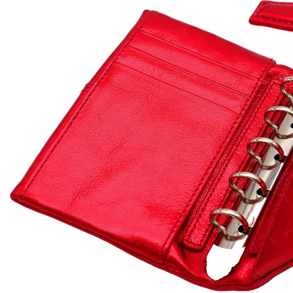 KDM限定 グリッター ゴート ミニ5 13mm システム手帳 レッド プリズム 