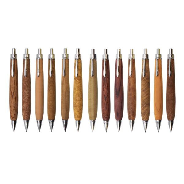 木軸 シャープペンシル 0.5mm ミクラジマクワ/御蔵島桑杢 KIKI-M102