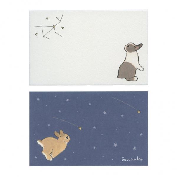 森山標子 ミニメッセージカード 星座 かわいい うさぎ L01-ANC-108