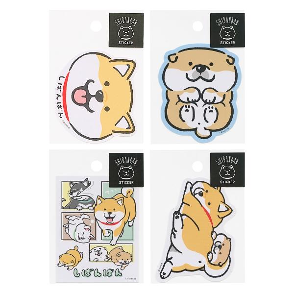 ステッカー しばんばん むちころりん かわいい 82146 : 文具・文房具の