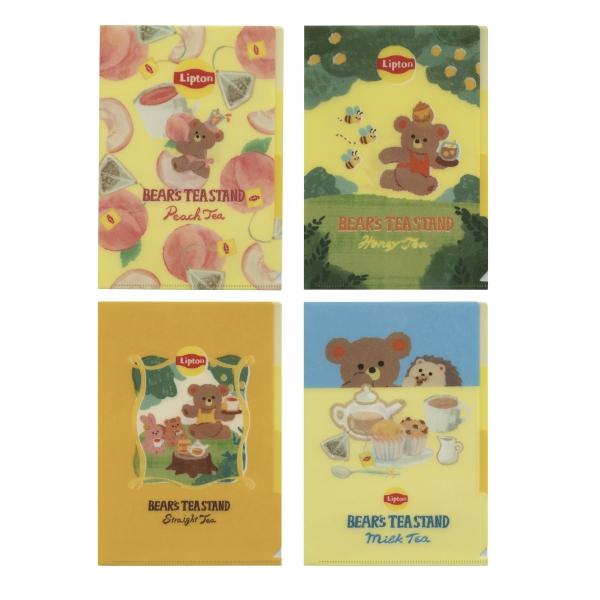 Lipton/リプトン 3ポケット A5クリアファイル ストレートティー QE122