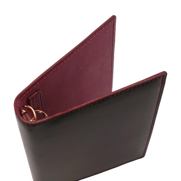 LOAPADコードバン ミニ5 13mm ノート システム手帳 マットバーガンディ×リラ  133-5 LOAPAD コードバンミニ6 11mm ノートローズゴールドリング