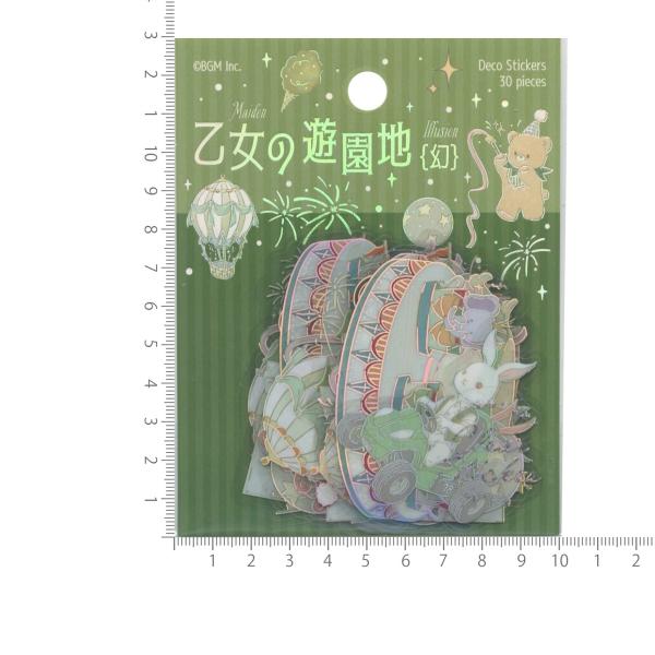 フレークシール 乙女の遊園地 30ピース入 楽 BS-PFG018 : 文具・文房具