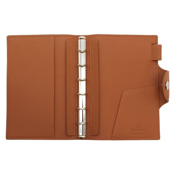 ヴェルール ミニ6 11mm ホック システム手帳 キャメル M6 フレンチ  