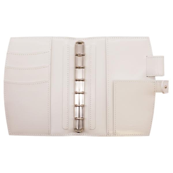 アロー ミニ6 13mm ホック システム手帳 ホワイト 1306-001 : 文具