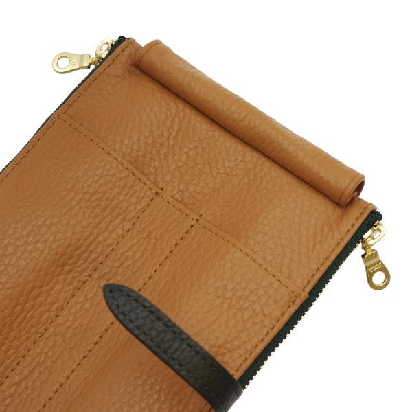 本革製 ルポ2/セカンド ペンケース グリーン イタリアンレザー 筆箱