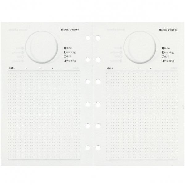 ミチルxGRAPHILO システム手帳リフィル 月の満ち欠けカレンダー M6