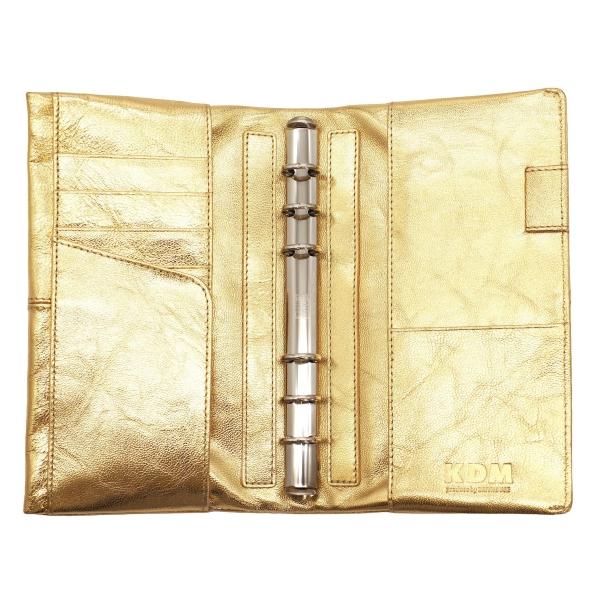 KDM限定 プリズムゴート バイブルスリム ノート リング径16mm システム手帳 ゴールド TG-1016K-GOLD_1