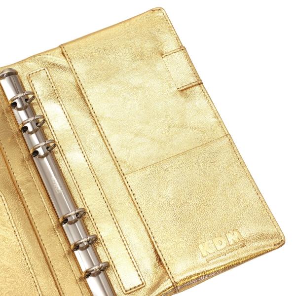 KDM限定 プリズムゴート バイブルスリム ノート リング径16mm システム手帳 ゴールド TG-1016K-GOLD_2