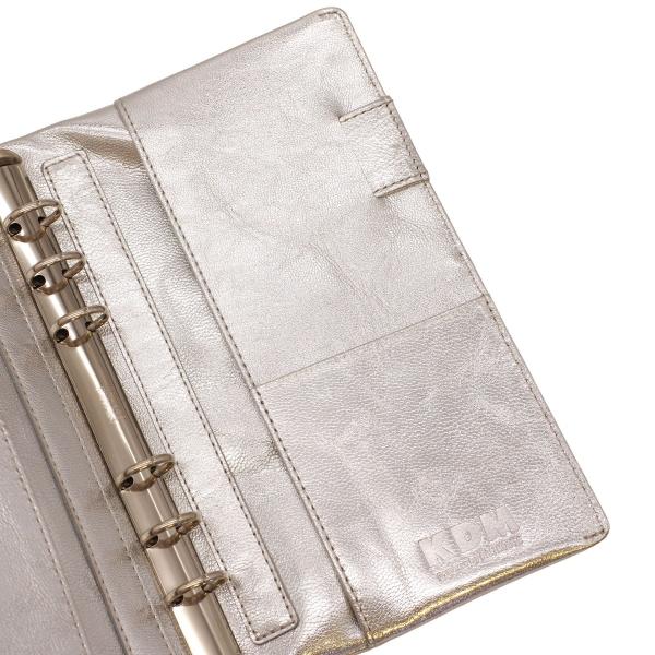 KDM限定 プリズムゴート バイブルスリム ノート リング径16mm システム手帳 シルバー TG-1016K-SILVER_2