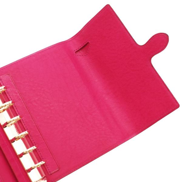 オールLVB ミニ6 20mm コンパクト KAKUSHI システム手帳 BK×Fuxia  Y01M6-0013の画像