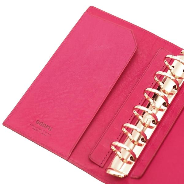 オールLVB ミニ6 20mm コンパクト KAKUSHI システム手帳 BK×Fuxia  Y01M6-0013の画像