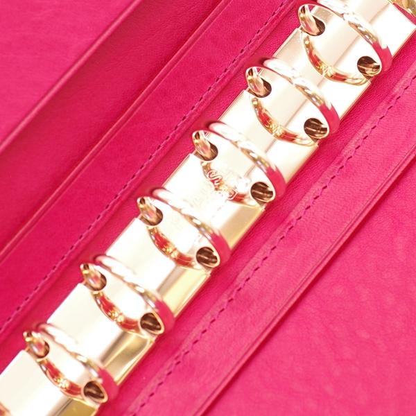 オールLVB ミニ6 20mm コンパクト KAKUSHI システム手帳 BK×Fuxia  Y01M6-0013の画像