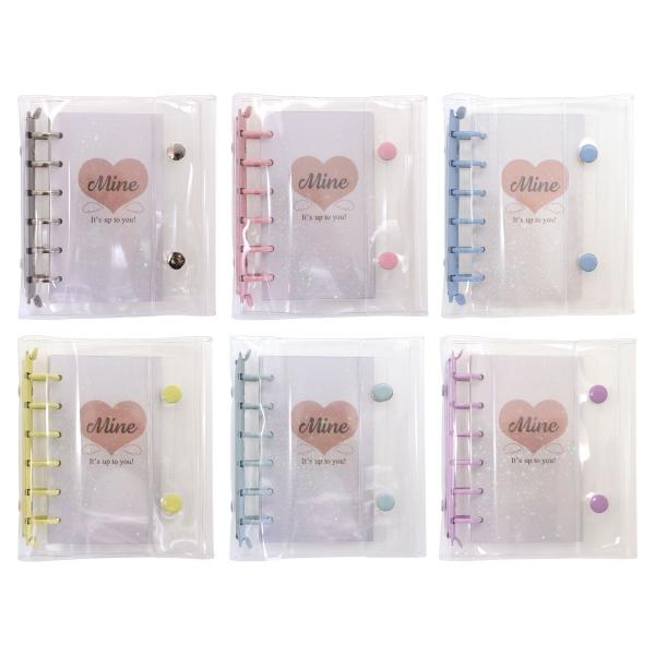 Mine ミニ6サイズ システム手帳 バインダーセット リング径20mm ヘイズ