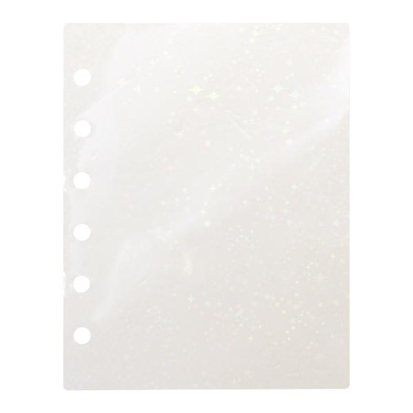 Mine ミニ6ワイドサイズ システム手帳リフィル 3枚入 キラキラ台紙