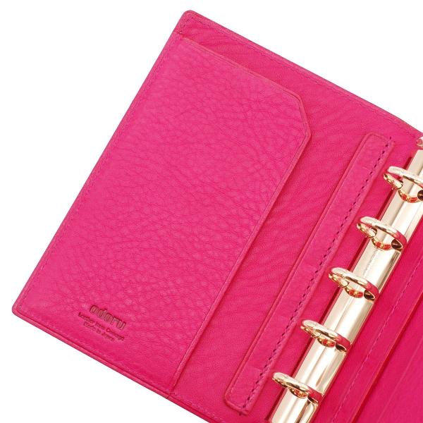 LOAPAD 朝霧コードバン ミニ5 16mm ノート ペンホルダー可動式 NT×Fuxia  Y01M5-0005の画像