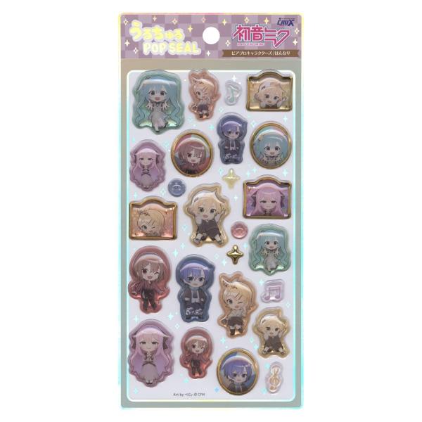 初音ミク うるちゅる ポップシール はんなり 立体 138159 : 文具