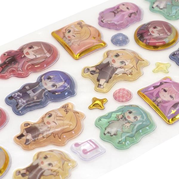 初音ミク うるちゅる ポップシール はんなり 立体 138159 : 文具