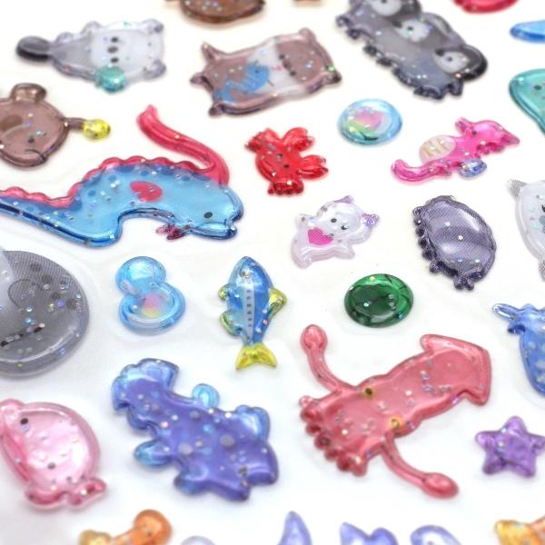 ラメあめちゃんシール うみのいきもの 01198 : 文具・文房具のKDM