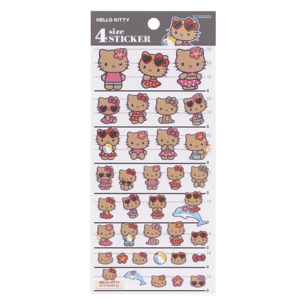 4サイズ STICKER サンリオ 日焼けキティ 306667 : 文具・文房具のKDM